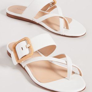 Veronica Beard Women's Salva Strappy Slip On Buckled Sandals SIZE 8.5